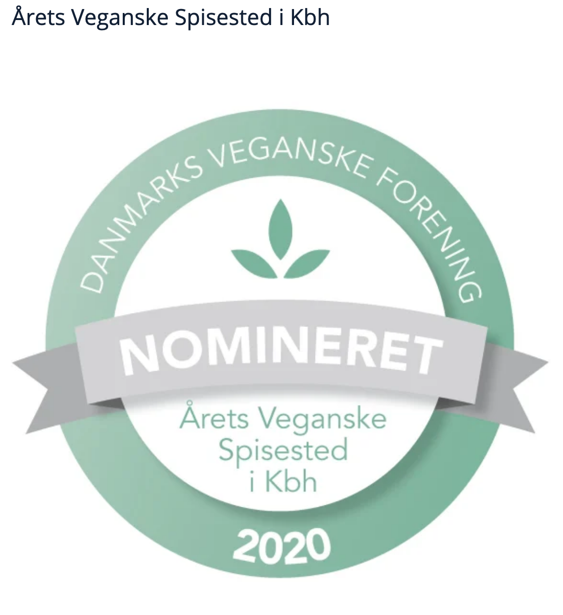 Wow! Nominated “Copenhagen vegan restaurants of the year”